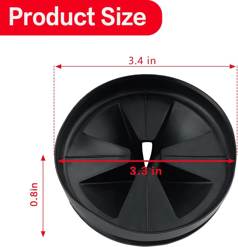 kitfunton 2 Pack Garbage Disposal Splash Guards Sink Baffle Replacement-Removable Quiet Collar Drain Plugs-Waste Disposer Accessories-3 3/8" - Image 2